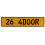26 4DOOR  - Yellow Aluminum Street Sign Mancave Euro Plate Name Door Sign Wall