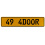 49 4DOOR  - Yellow Aluminum Street Sign Mancave Euro Plate Name Door Sign Wall