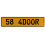 58 4DOOR  - Yellow Aluminum Street Sign Mancave Euro Plate Name Door Sign Wall
