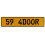 59 4DOOR  - Yellow Aluminum Street Sign Mancave Euro Plate Name Door Sign Wall