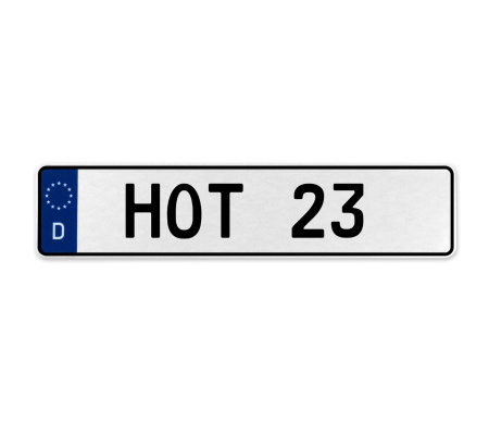 HOT 23  - White Aluminum Street Sign Mancave Euro Plate Name Door Sign Wall Art