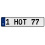 1 HOT 77  - White Aluminum Street Sign Mancave Euro Plate Name Door Sign Wall