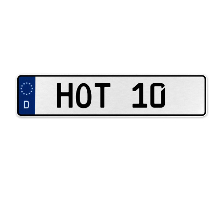 HOT 10  - White Aluminum Street Sign Mancave Euro Plate Name Door Sign Wall Art