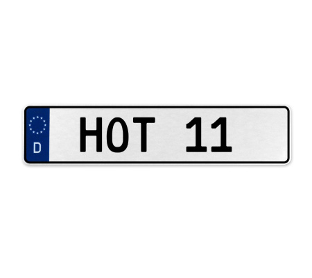 HOT 11  - White Aluminum Street Sign Mancave Euro Plate Name Door Sign Wall Art