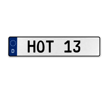 HOT 13  - White Aluminum Street Sign Mancave Euro Plate Name Door Sign Wall Art