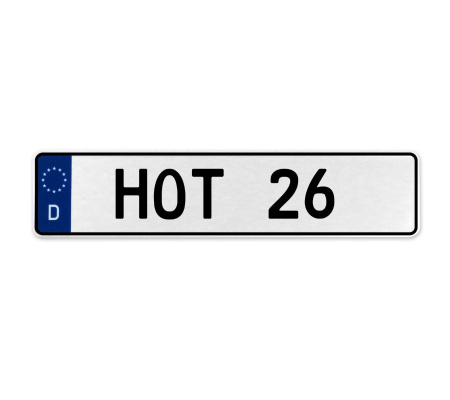 HOT 26  - White Aluminum Street Sign Mancave Euro Plate Name Door Sign Wall Art
