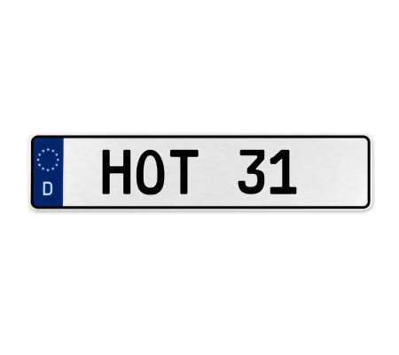 HOT 31  - White Aluminum Street Sign Mancave Euro Plate Name Door Sign Wall Art
