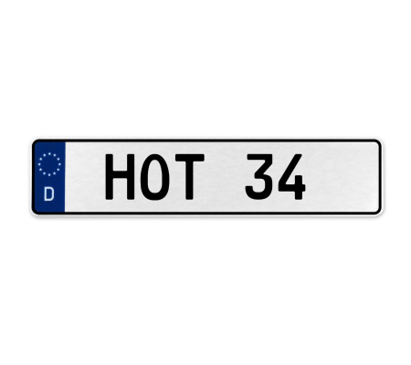 HOT 34  - White Aluminum Street Sign Mancave Euro Plate Name Door Sign Wall Art