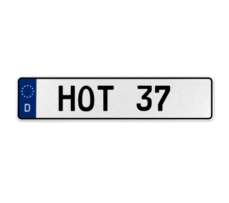 HOT 37  - White Aluminum Street Sign Mancave Euro Plate Name Door Sign Wall Art