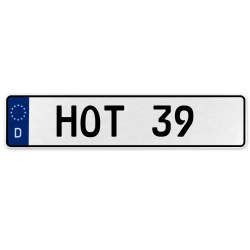 HOT 39  - White Aluminum Street Sign Mancave Euro Plate Name Door Sign Wall Art