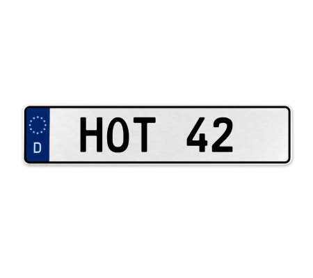 HOT 42  - White Aluminum Street Sign Mancave Euro Plate Name Door Sign Wall Art