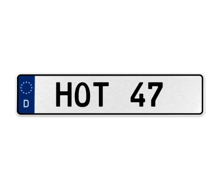 HOT 47  - White Aluminum Street Sign Mancave Euro Plate Name Door Sign Wall Art