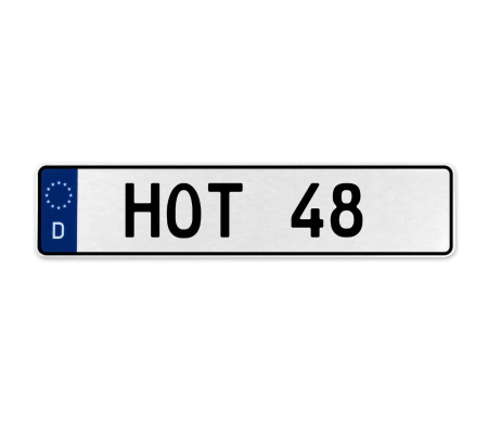 HOT 48  - White Aluminum Street Sign Mancave Euro Plate Name Door Sign Wall Art