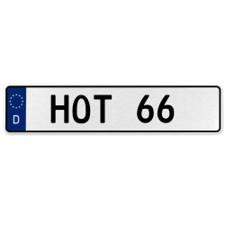 HOT 66  - White Aluminum Street Sign Mancave Euro Plate Name Door Sign Wall Art
