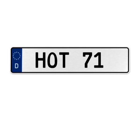 HOT 71  - White Aluminum Street Sign Mancave Euro Plate Name Door Sign Wall Art