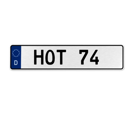 HOT 74  - White Aluminum Street Sign Mancave Euro Plate Name Door Sign Wall Art