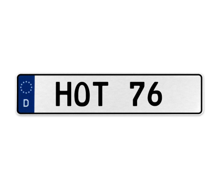 HOT 76  - White Aluminum Street Sign Mancave Euro Plate Name Door Sign Wall Art
