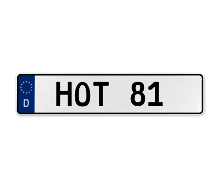 HOT 81  - White Aluminum Street Sign Mancave Euro Plate Name Door Sign Wall Art
