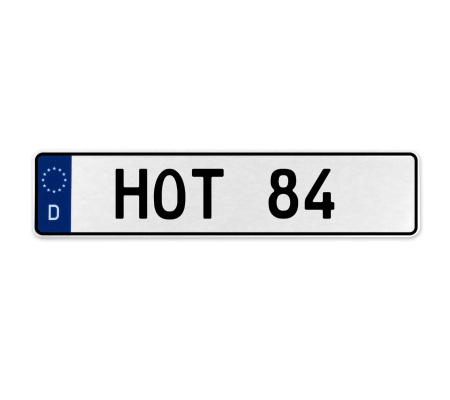 HOT 84  - White Aluminum Street Sign Mancave Euro Plate Name Door Sign Wall Art