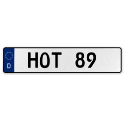 HOT 89  - White Aluminum Street Sign Mancave Euro Plate Name Door Sign Wall Art
