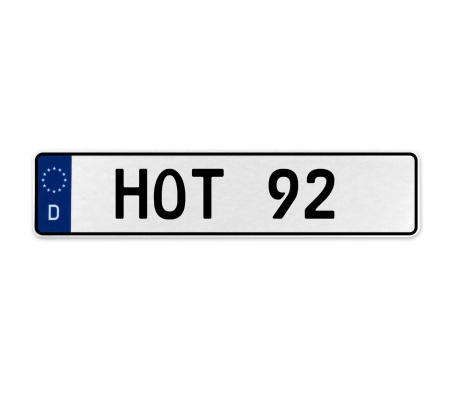 HOT 92  - White Aluminum Street Sign Mancave Euro Plate Name Door Sign Wall Art