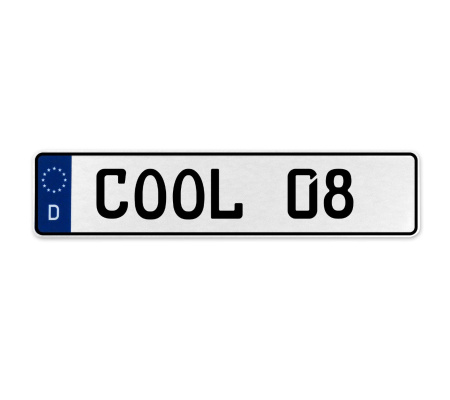 COOL 08  - White Aluminum Street Sign Mancave Euro Plate Name Door Sign Wall