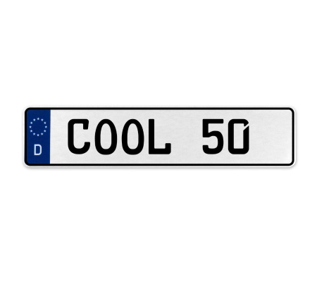 COOL 50  - White Aluminum Street Sign Mancave Euro Plate Name Door Sign Wall