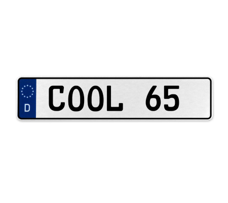 COOL 65  - White Aluminum Street Sign Mancave Euro Plate Name Door Sign Wall