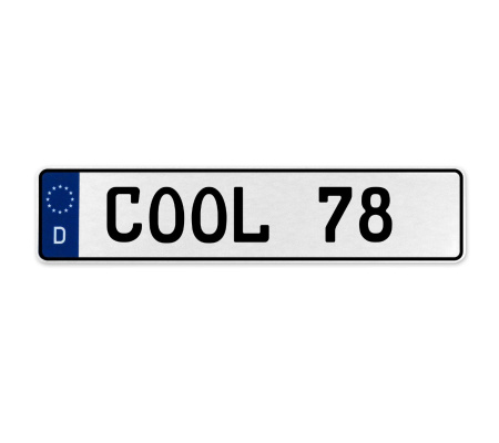COOL 78  - White Aluminum Street Sign Mancave Euro Plate Name Door Sign Wall