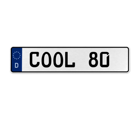 COOL 80  - White Aluminum Street Sign Mancave Euro Plate Name Door Sign Wall