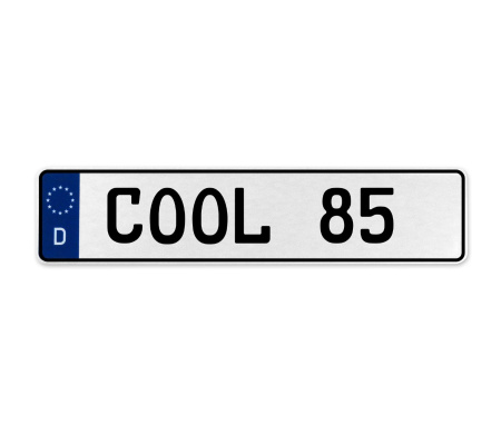 COOL 85  - White Aluminum Street Sign Mancave Euro Plate Name Door Sign Wall