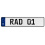 RAD 01  - White Aluminum Street Sign Mancave Euro Plate Name Door Sign Wall Art