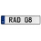 RAD 08  - White Aluminum Street Sign Mancave Euro Plate Name Door Sign Wall Art