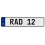 RAD 12  - White Aluminum Street Sign Mancave Euro Plate Name Door Sign Wall Art