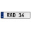 RAD 14  - White Aluminum Street Sign Mancave Euro Plate Name Door Sign Wall Art