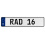RAD 16  - White Aluminum Street Sign Mancave Euro Plate Name Door Sign Wall Art