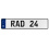 RAD 24  - White Aluminum Street Sign Mancave Euro Plate Name Door Sign Wall Art