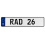 RAD 26  - White Aluminum Street Sign Mancave Euro Plate Name Door Sign Wall Art