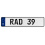 RAD 39  - White Aluminum Street Sign Mancave Euro Plate Name Door Sign Wall Art