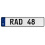 RAD 48  - White Aluminum Street Sign Mancave Euro Plate Name Door Sign Wall Art