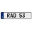 RAD 53  - White Aluminum Street Sign Mancave Euro Plate Name Door Sign Wall Art