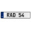 RAD 54  - White Aluminum Street Sign Mancave Euro Plate Name Door Sign Wall Art