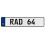 RAD 64  - White Aluminum Street Sign Mancave Euro Plate Name Door Sign Wall Art