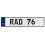 RAD 76  - White Aluminum Street Sign Mancave Euro Plate Name Door Sign Wall Art