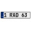1 RAD 63  - White Aluminum Street Sign Mancave Euro Plate Name Door Sign Wall