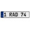 1 RAD 74  - White Aluminum Street Sign Mancave Euro Plate Name Door Sign Wall