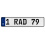 1 RAD 79  - White Aluminum Street Sign Mancave Euro Plate Name Door Sign Wall