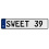 SWEET 39  - White Aluminum Street Sign Mancave Euro Plate Name Door Sign Wall