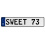 SWEET 73  - White Aluminum Street Sign Mancave Euro Plate Name Door Sign Wall