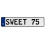 SWEET 75  - White Aluminum Street Sign Mancave Euro Plate Name Door Sign Wall